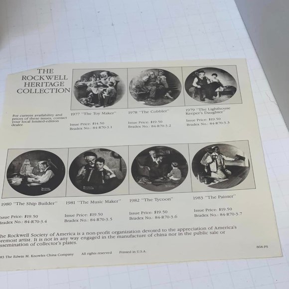 Norman Rockwell , The Story Teller 1984, Knowles Collector Plate with Box - Picture 6 of 10